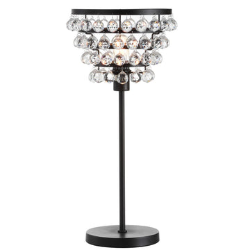 Buckingham 25" Crystal/Metal Table Lamp - JONATHAN Y